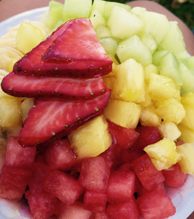 acai, banana and fitness