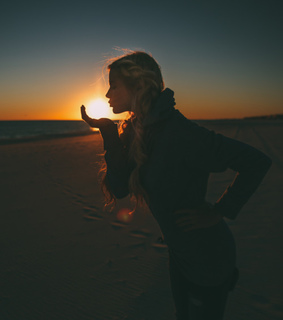 beach, beautiful and blone