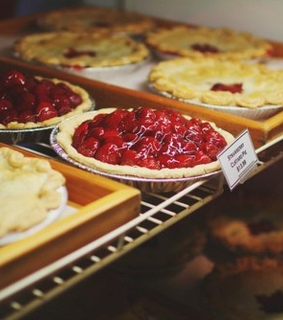 berries, cherry and cherry pie