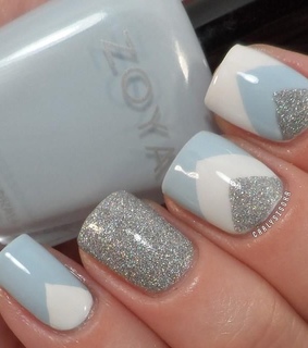 blue, manicure and nail