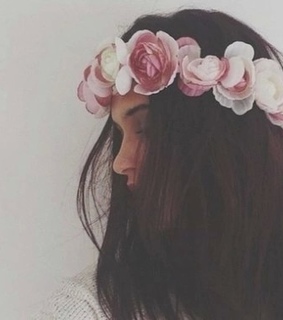 brunette, eyebrow and flower