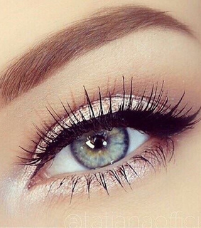 blue eyes, eye makeup and eyebrows