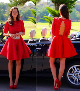 prom gown, red dress and red prom dress