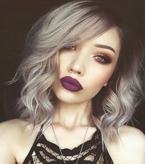 balayage, collar bone and eye shadow