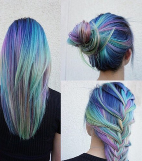 long hair, hair color and hair bun