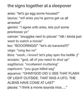 aquarius, aries and cancer