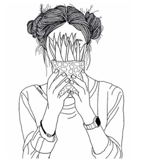 bracelet, buns and covering face