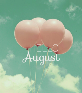 august, blue sky and clouds