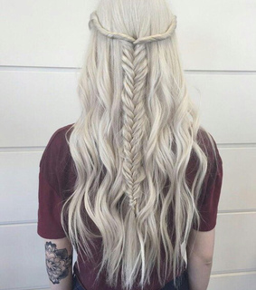 braid, fishtail braid and hair