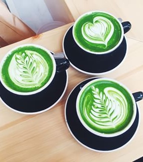 drink, food and green tea