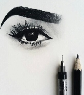 black and white, drawing and eyebrow