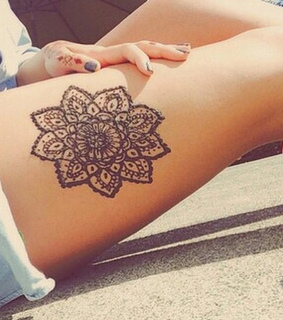 flower tattoo, henna and henna tattoo