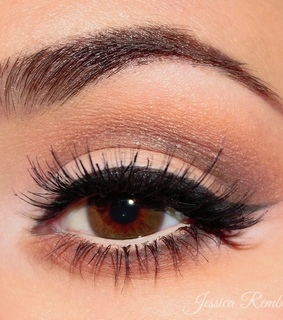 beauty, brown eyes and cosmetics