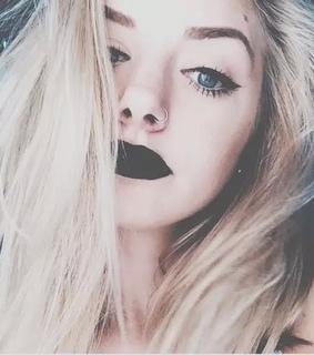 aesthetic, beauty and black lipstick