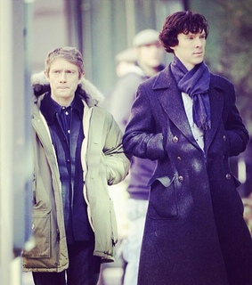 benedict cumberbatch, john watson and martin freeman