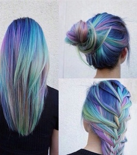 blue hair, hair and hipster