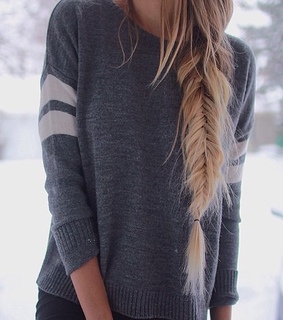 blonde, braid and braided