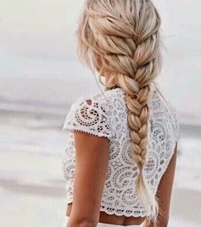 blonde, braid and girl