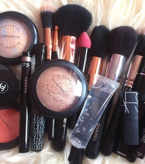 brush, chanel and mac