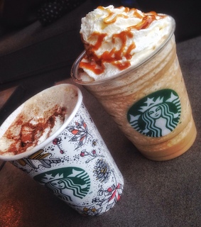 frappucino, halloween and starbucks