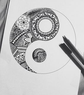 art, black and doodles