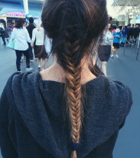 black hair, braid and braided hair