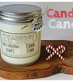 candle, candy cane and christmas