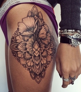 body tattoo, flower and flower tattoo