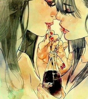 art, drawing and lesbian