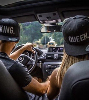 car, couple and king and queen
