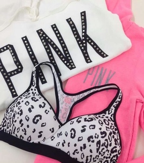 sport bra, bra and pink