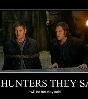 supernatural, castiel and hunters