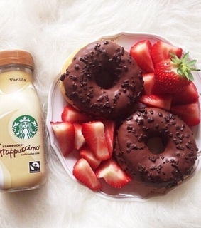 donut, drink and eat