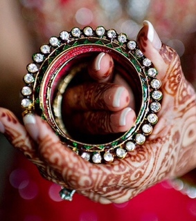bangles, bride and henna