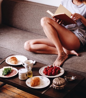 breakfast, food and fruit