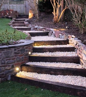 Garden Pathway, Garden Stairs Designs and Garden Stairs DIY