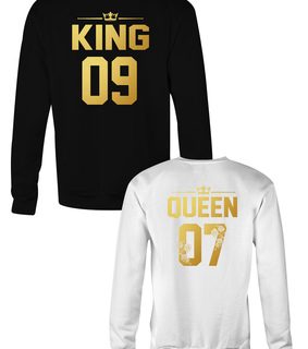 king queen couple sweatshirts, king and queen sweater and king queen jumpers