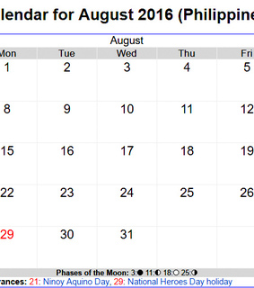 Calendar August 2016, August Calendar 2016 and 2016 August Calendar