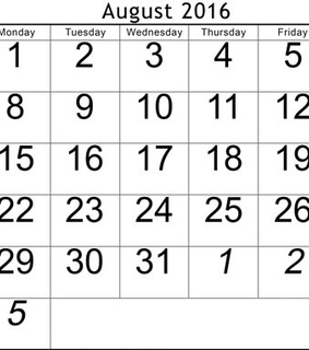 Calendar August 2016, August Calendar 2016 and 2016 August Calendar