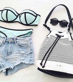 mint, ootd and outfit