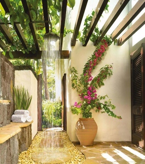 inspiration, outdoor living and outdoor bathroom