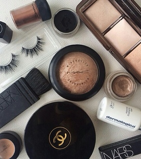 cosmetics, eyelashes and girl