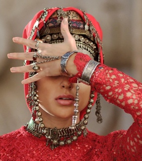bracelet, costume and ring