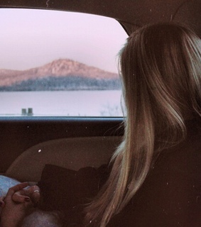 blonde, car and mountain