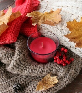 autumn, candle and cold