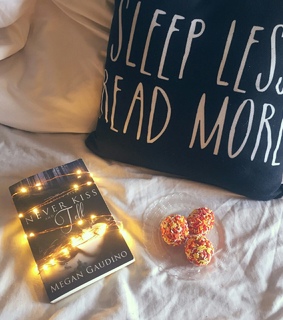 bed, books and candies