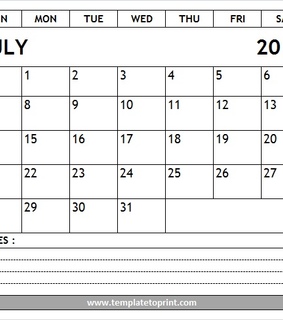 july, 2019 and July Calendar