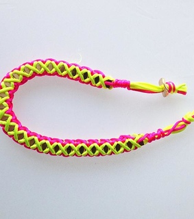 Green Neon Braided Bracelet, Yellow Neon Braided Bracelet and Neon Braided Cord Bracelet