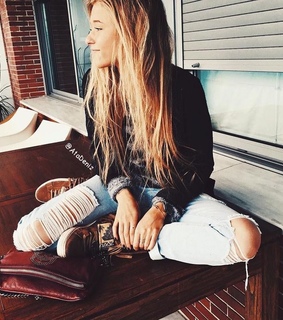 bag, bracelet and denim