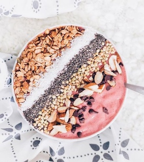 bowls, breakfast and fuits